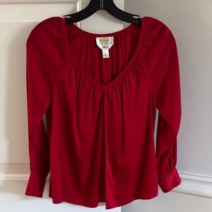 Talbots Vibrant Red Blouse,2p